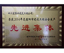 2014年德陽市質(zhì)量管理先進(jìn)集體